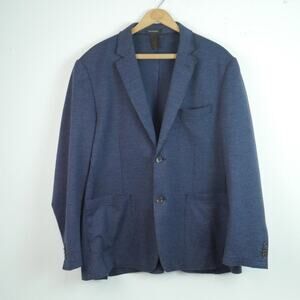 7 Diamonds Bronk Blazer Unstructured Jacket Sport Coat XL Blue Knit Cotton Blend